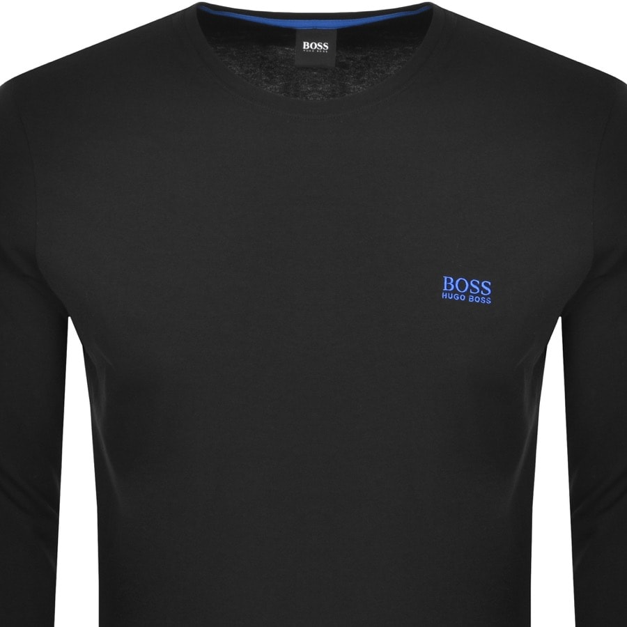 Alternative Image for ProductBOSS Lounge Long Sleeve Crew Neck T Shirt Black2